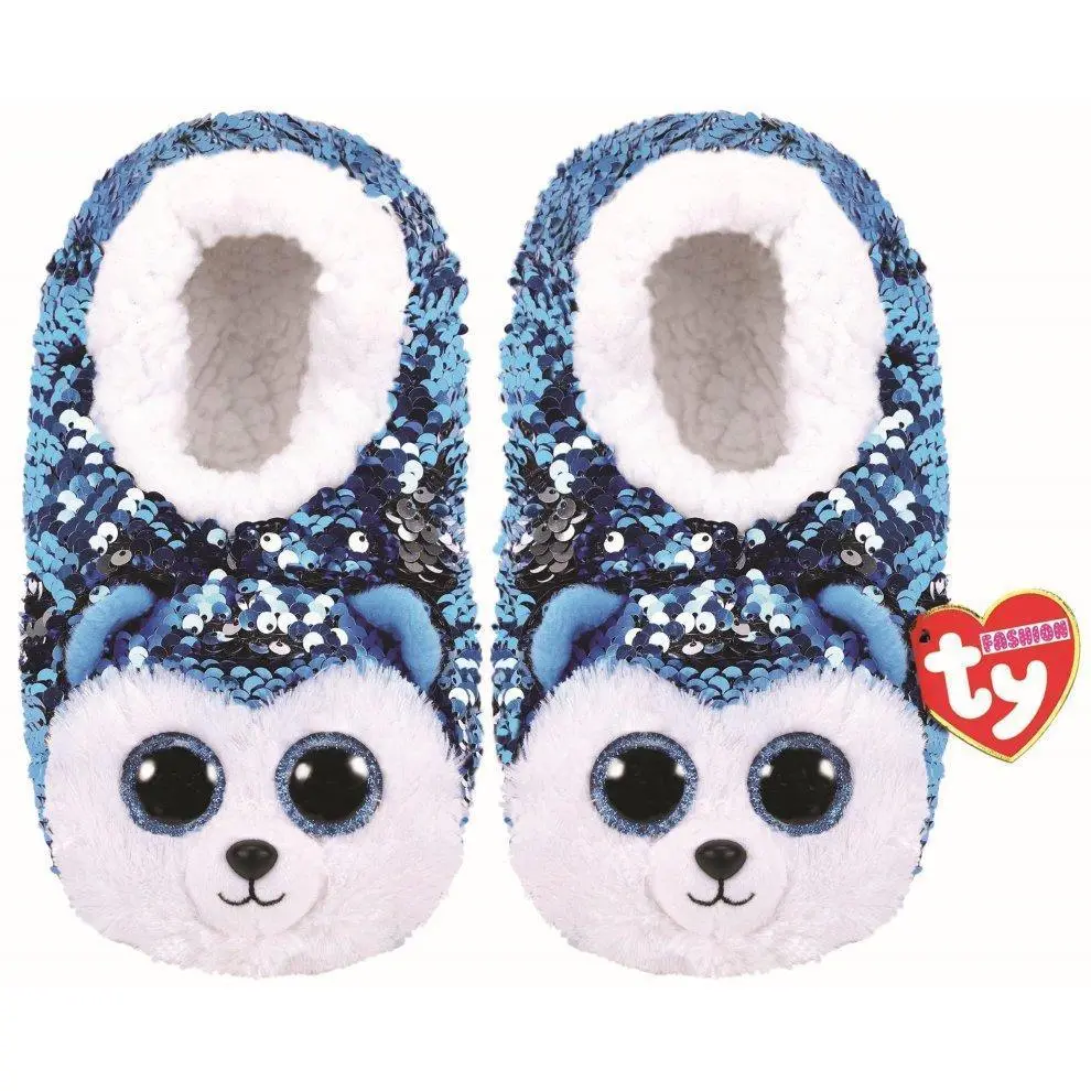 Ty Beanie Boos Slipper Socks - Slush The Husky 1