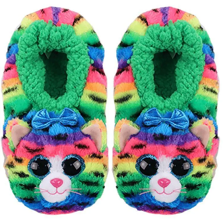 Ty Fashion Slippers Tigerly Cat - Size 32-34 1