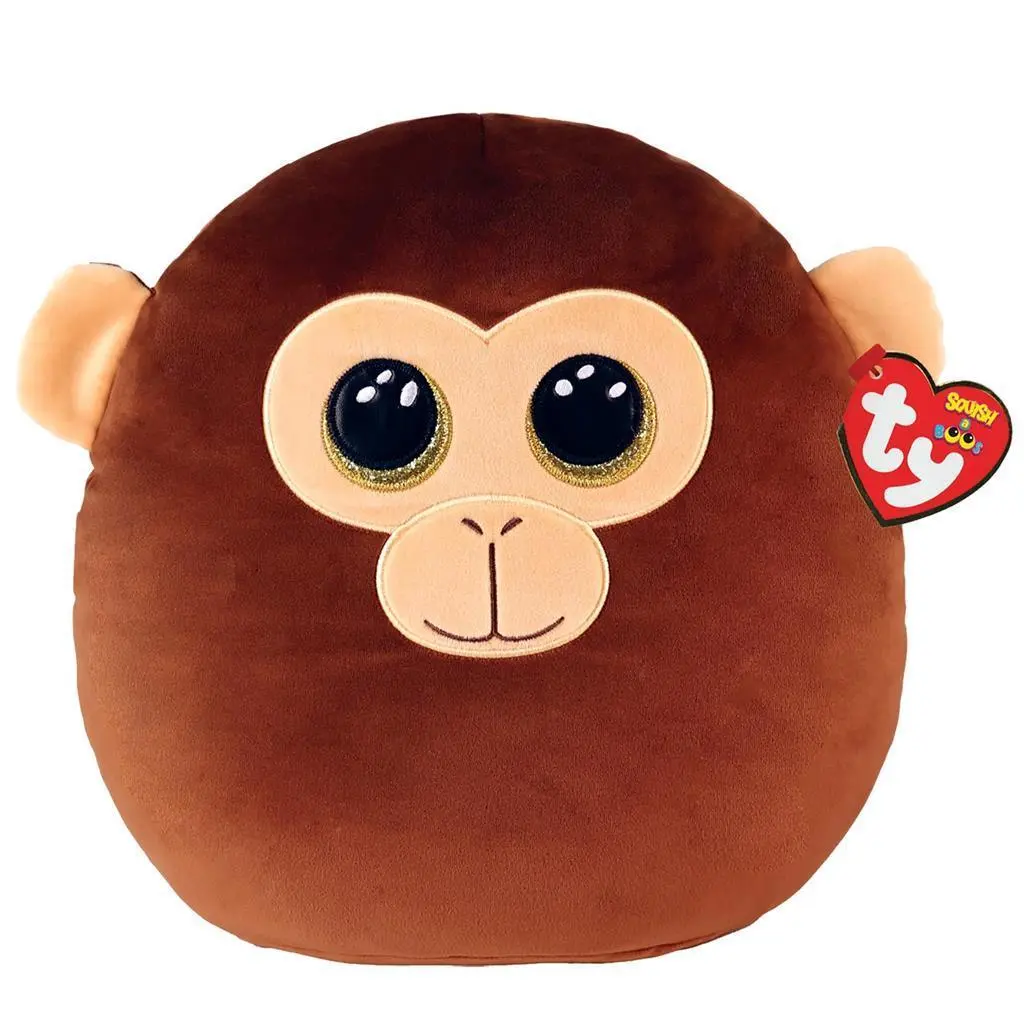 Ty Squish A Boo Dunston Brown Monkey 31Cm Cushion 1