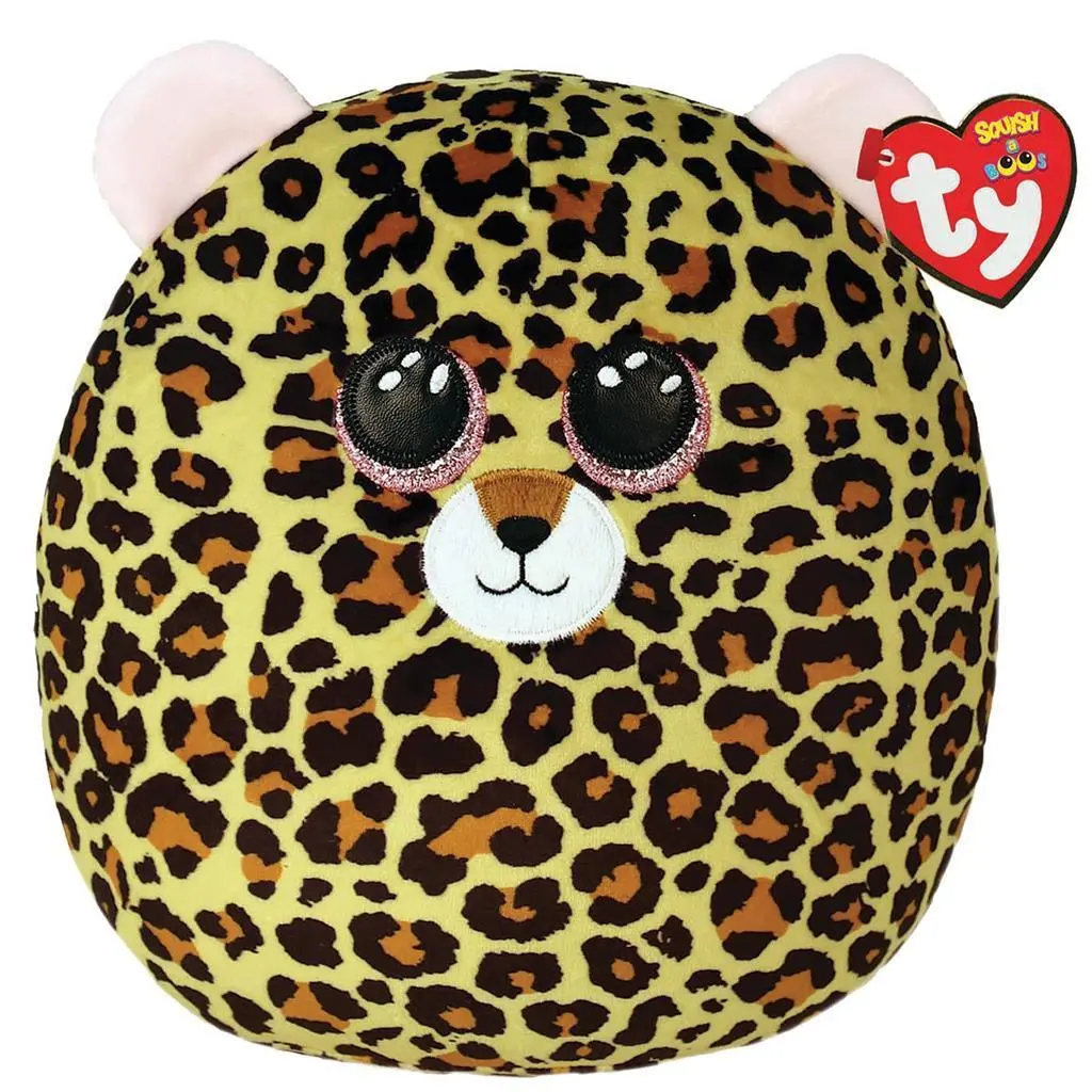 Ty Squish A Boo Livvie Leopard 31Cm Cushion 1