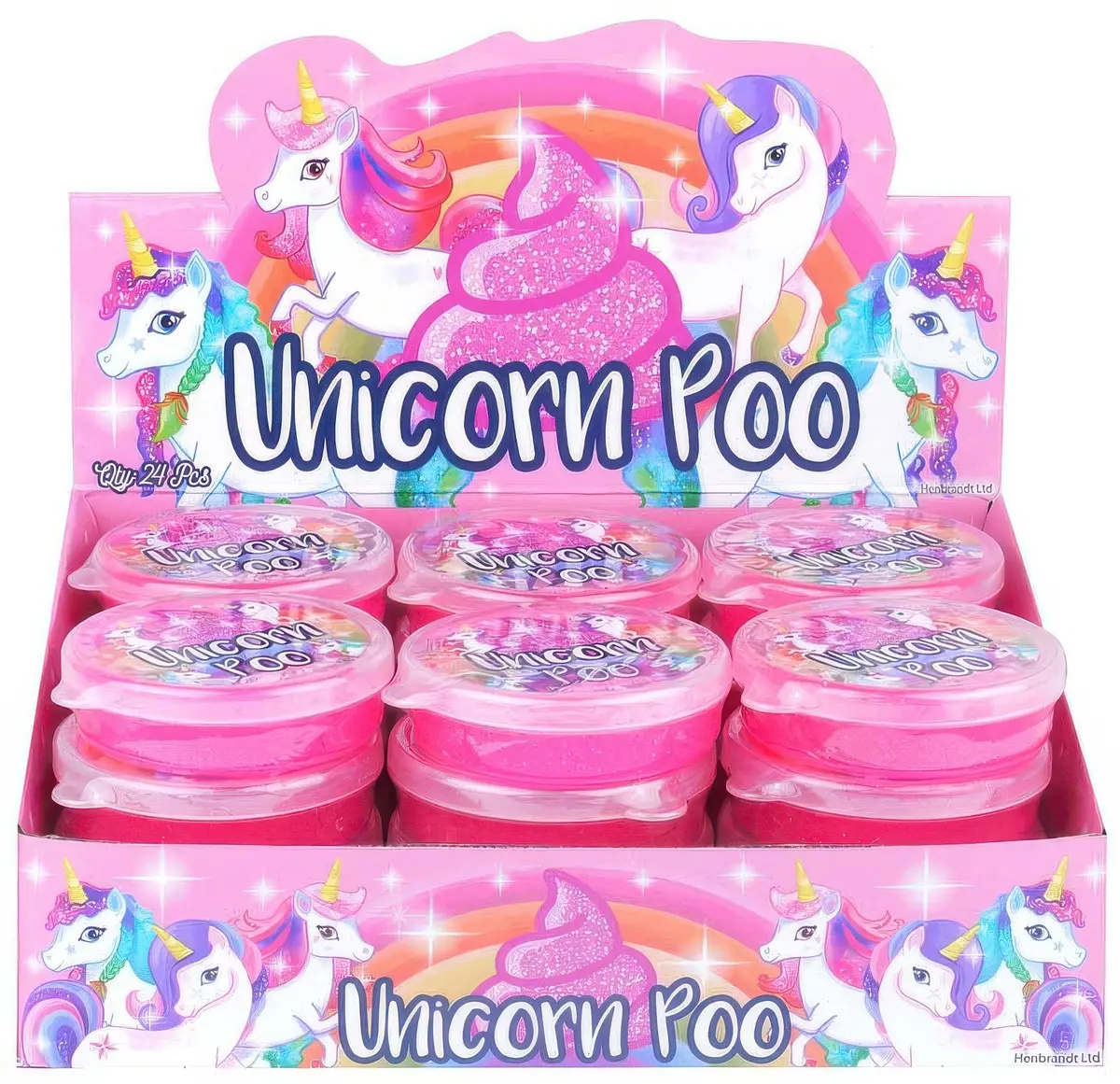 Unicorn Poo Pink Glitter Slime 1