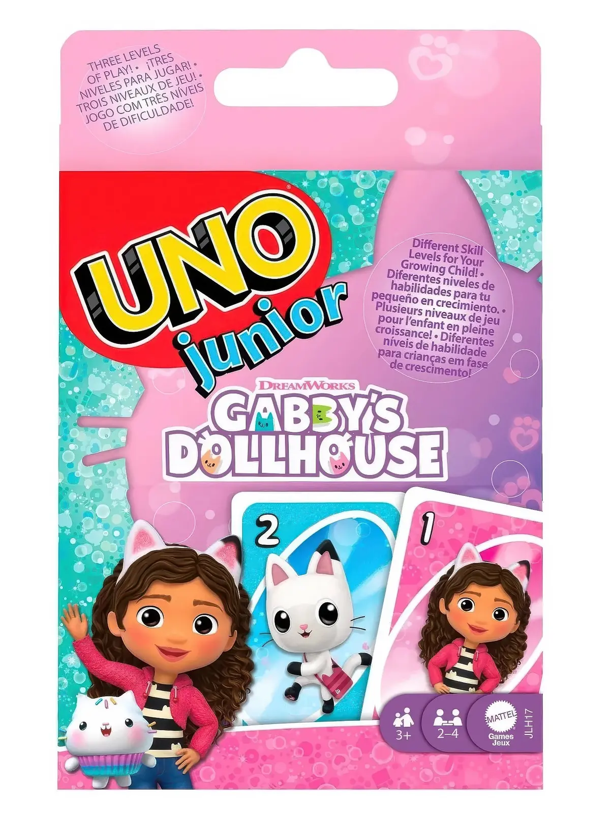 Uno Junior Gabby's Dollhouse Card Game 1