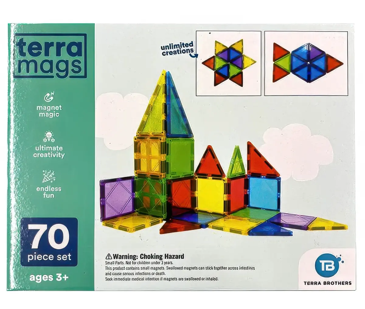 Terra Mags Magnetic Building Tiles – 70Pcs 1