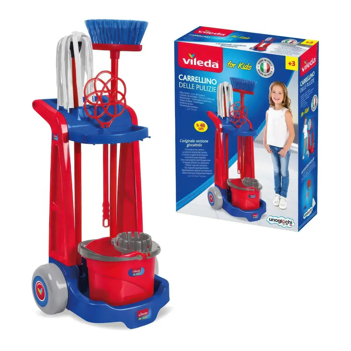 Vileda Childrens Cleaning Trolley Set 1