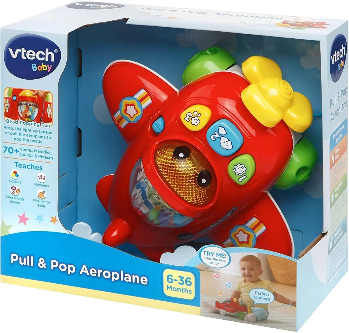 Vtech 508803 Pull & Pop Pull And Pop Aeroplane Baby & Toddler 1