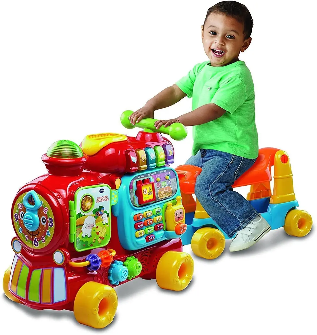 Vtech Baby Push And Ride Alphabet Train Push Along Toy - Greek 1