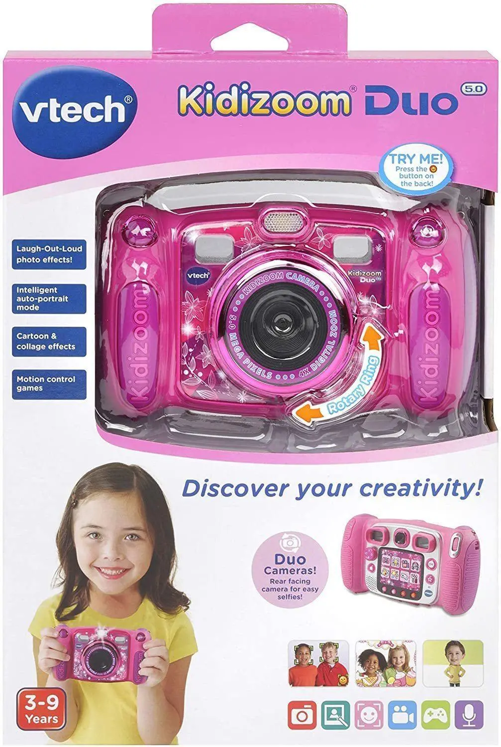 Vtech Kidizoom Duo 5.0 Kids Digital Camera - Pink 1