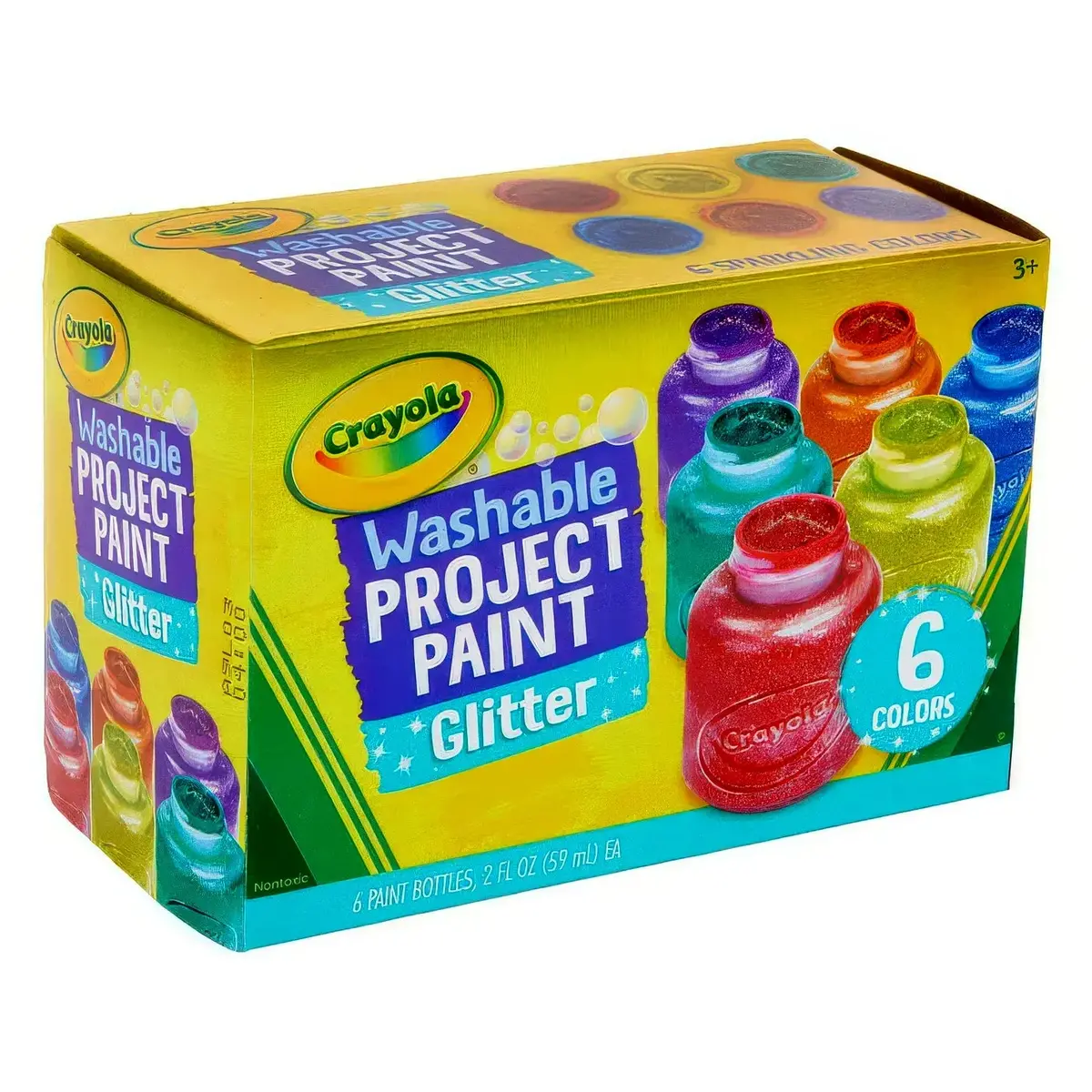 Washable Glitter Paint 6 Count 1