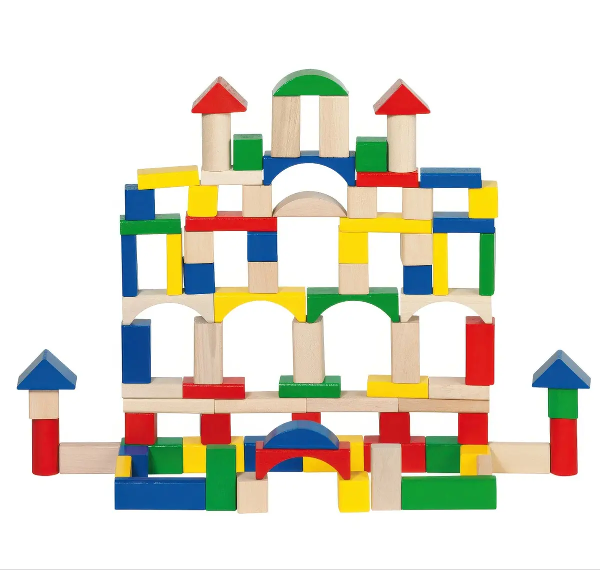 Wooden Building Blocks In Barrel 100Pc 1