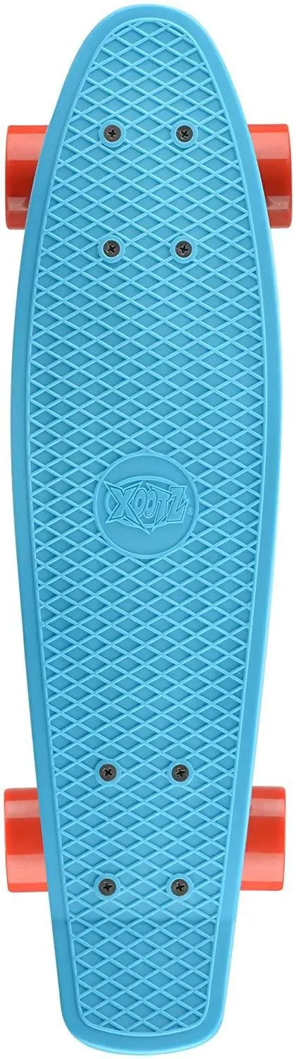 Xootz 22-Inch Kid's Mini Cruiser Skateboard - Pastel Blue 1