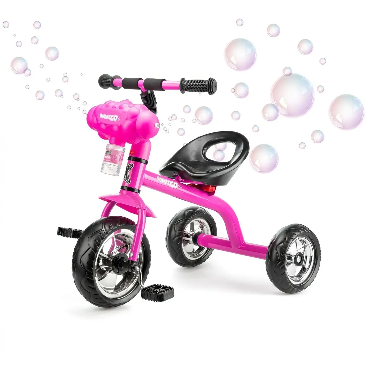 Xootz Bubble Go Trike - Kids Tricycle Pink 1