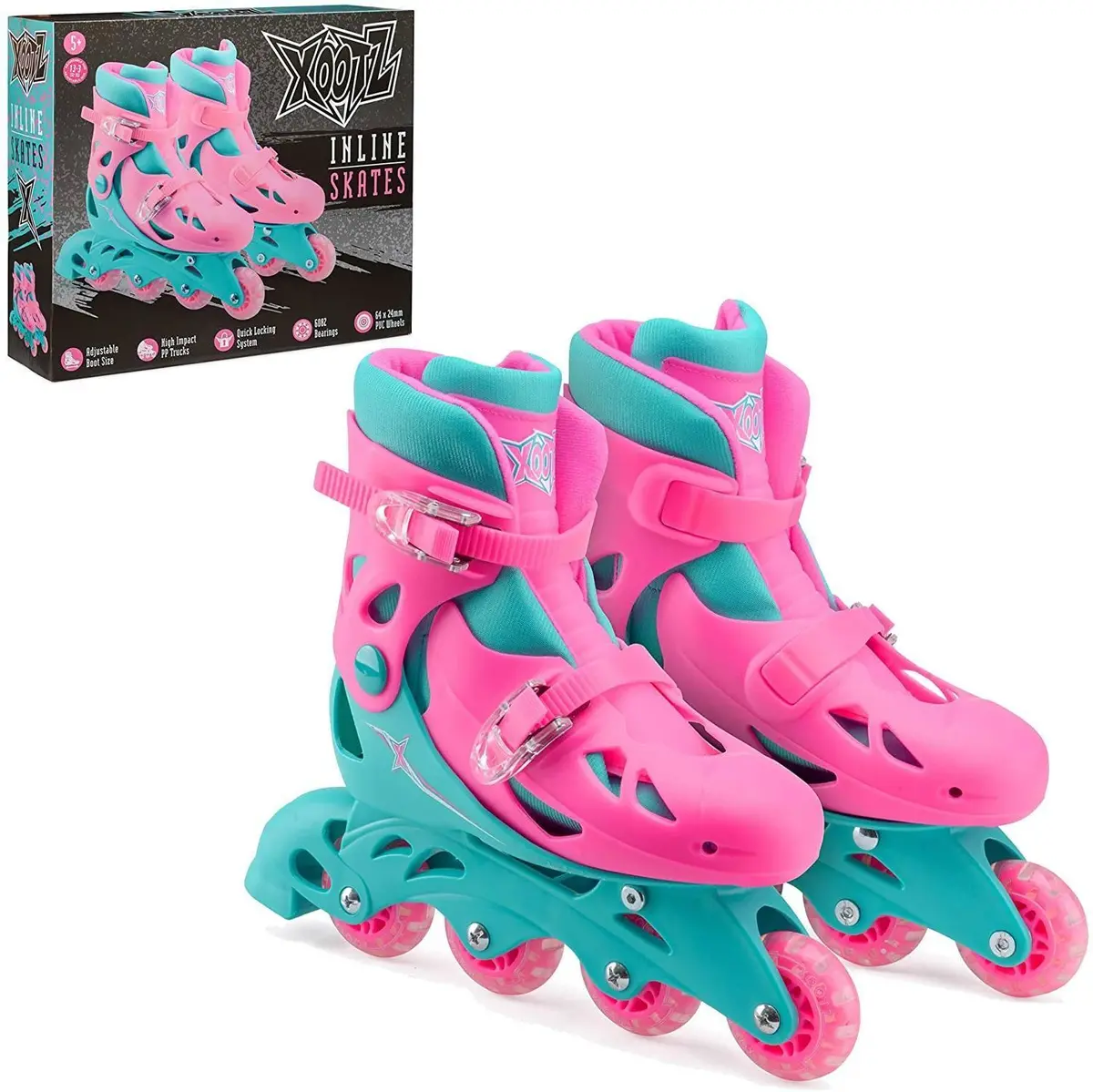 Xootz Inline Skates Girls Pink Size Small 1