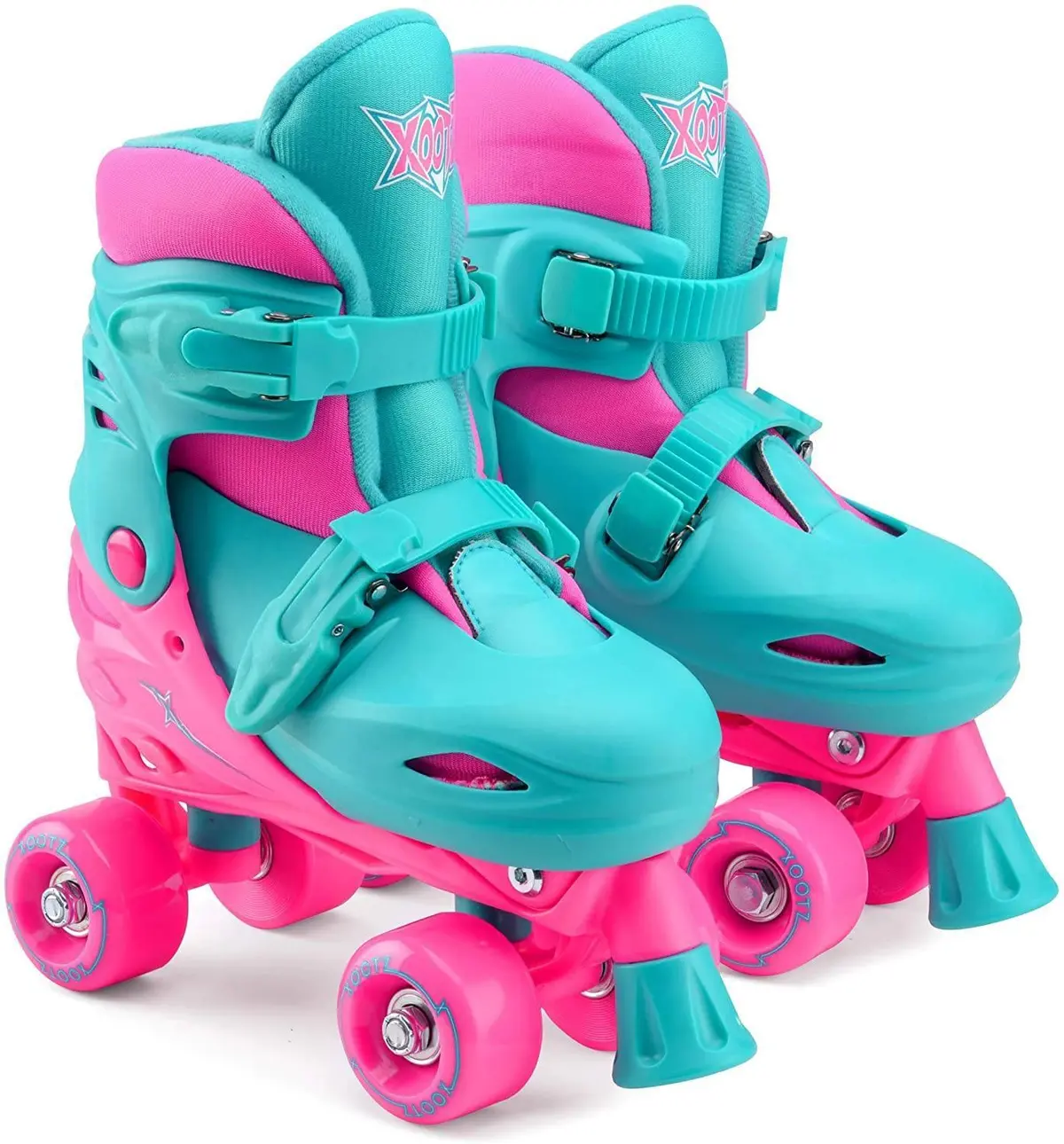 Xootz Kids Quad Skates, Beginner Adjustable Roller Skates Girls, Medium 1