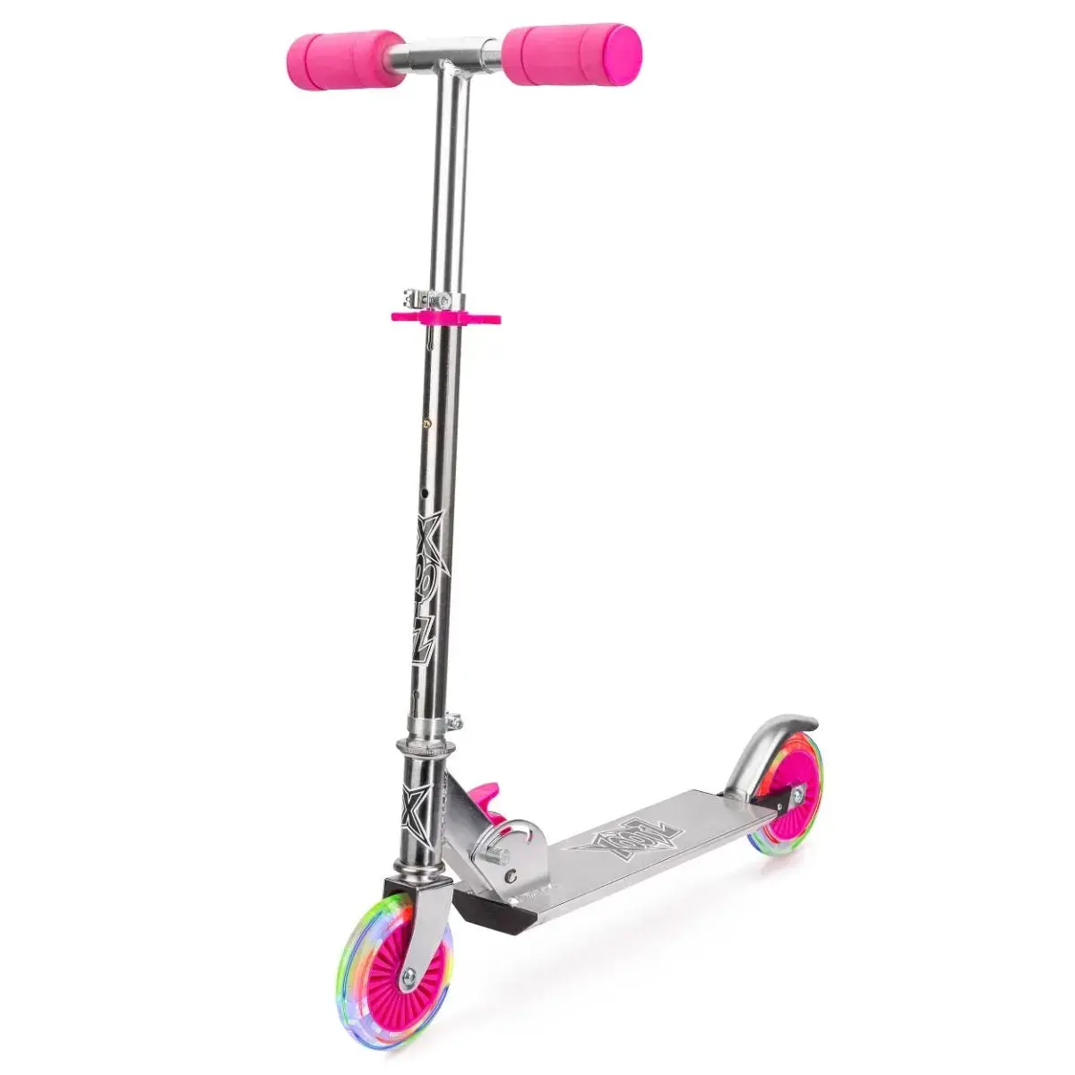 Xootz Light Up Led Folding Scooter - Pink 1