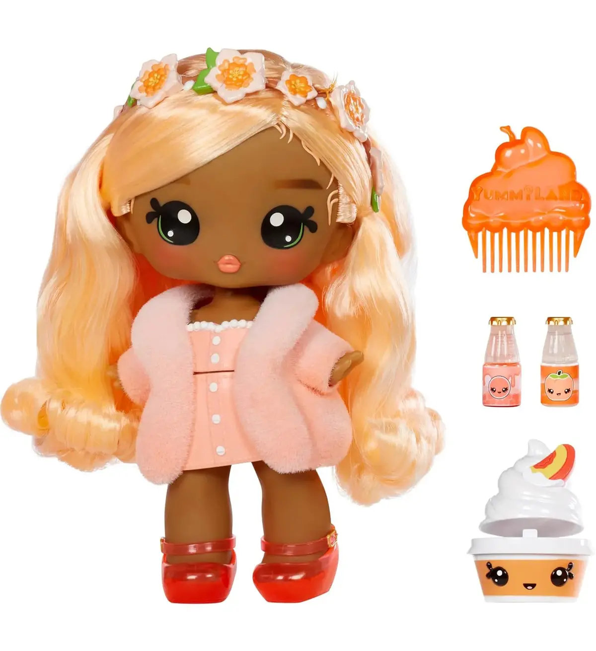 Yummiland Large Doll + Lipgloss Pet- Piper Peach 2