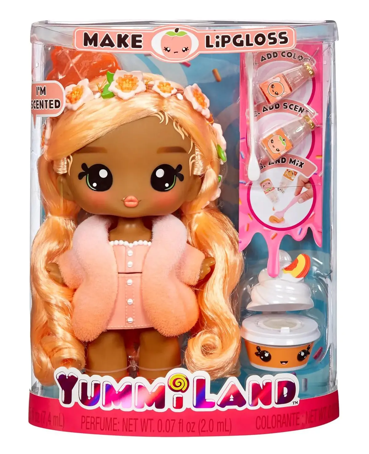 Yummiland Large Doll + Lipgloss Pet- Piper Peach 1