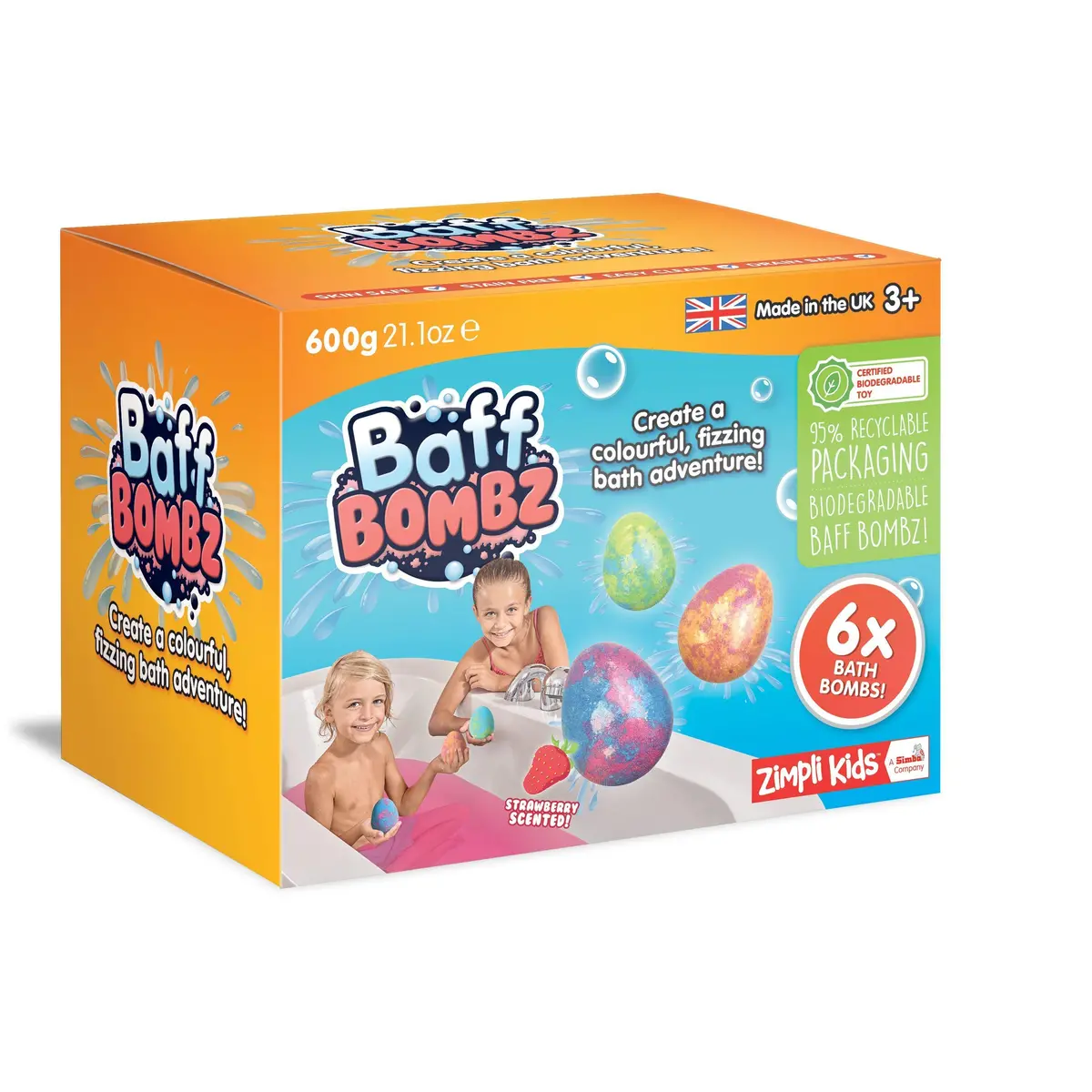 Zimpli Kids Fizzing Baff Bombz Egg Pack - 6 Bath Pack 1