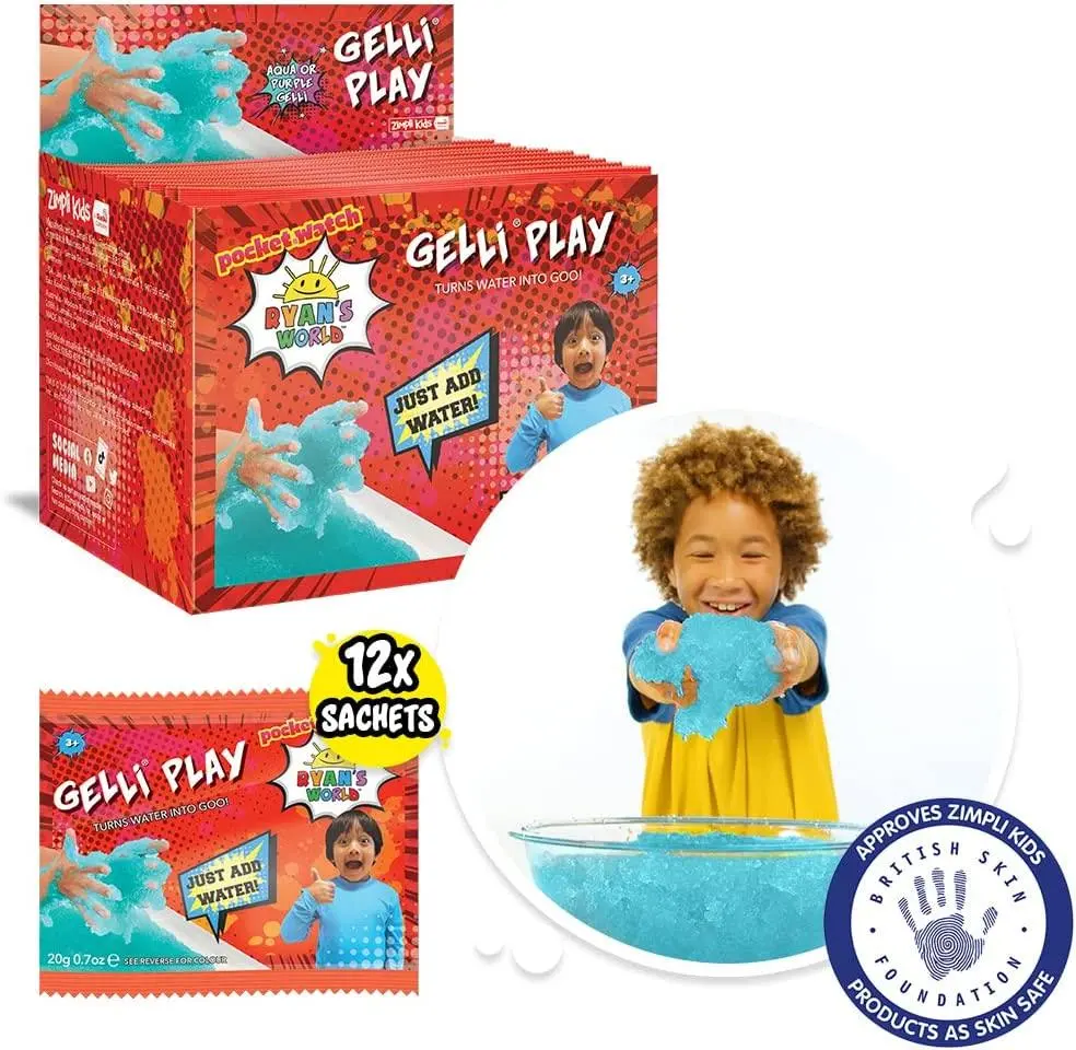 Zimpli Kids Ryans World Gelli Play Foil Bags 20G - Mixed Colours 1