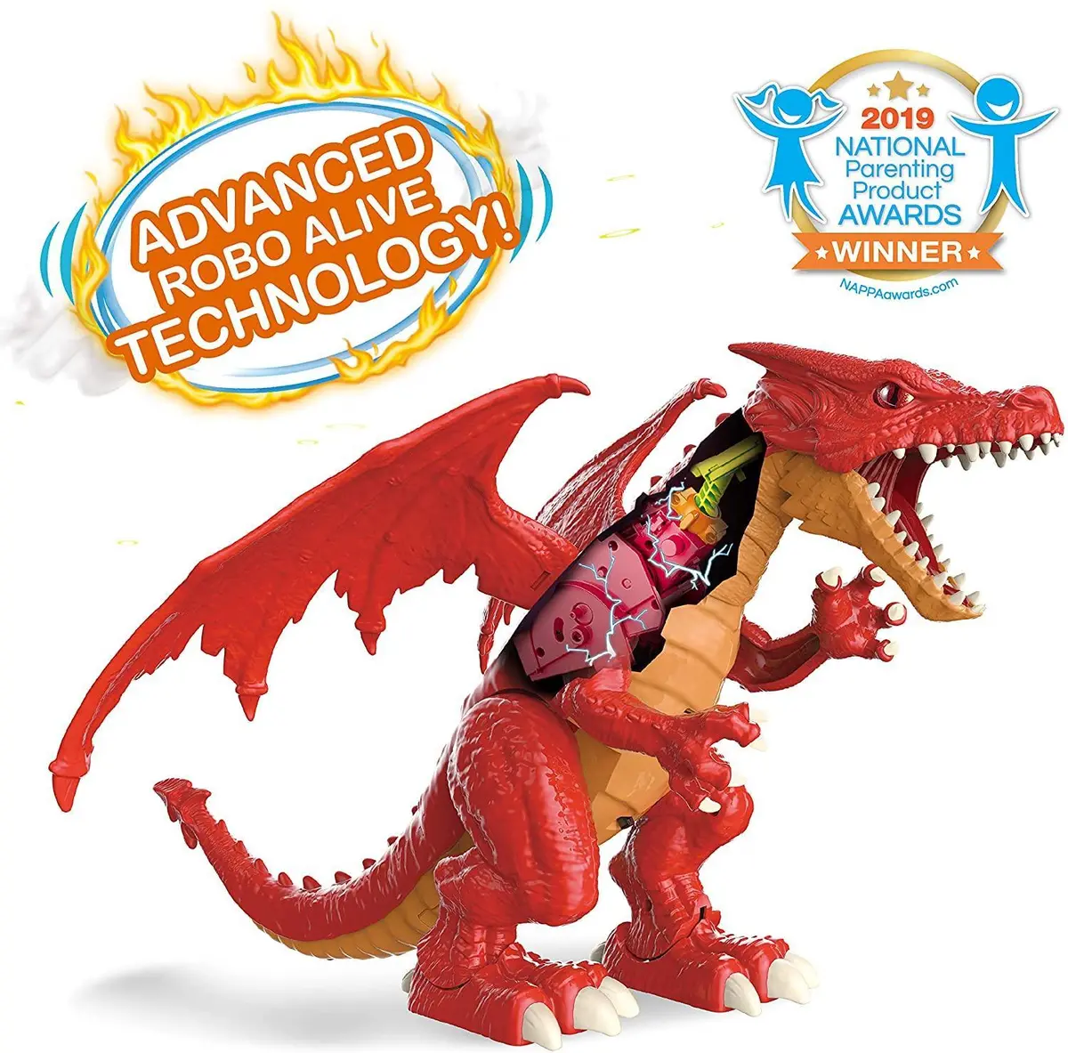 Zuru Robo Alive Fire Breathing Roaring Dragon Red Or Ice Blasting Blue Dragon 2