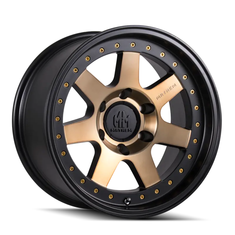 Mayhem Prodigy 20X9 Wheel – 8X180 Bolt Pattern, Zero Offset, 130.8Mm Hub Bore, Matte Black W/ Bronze Tint 1