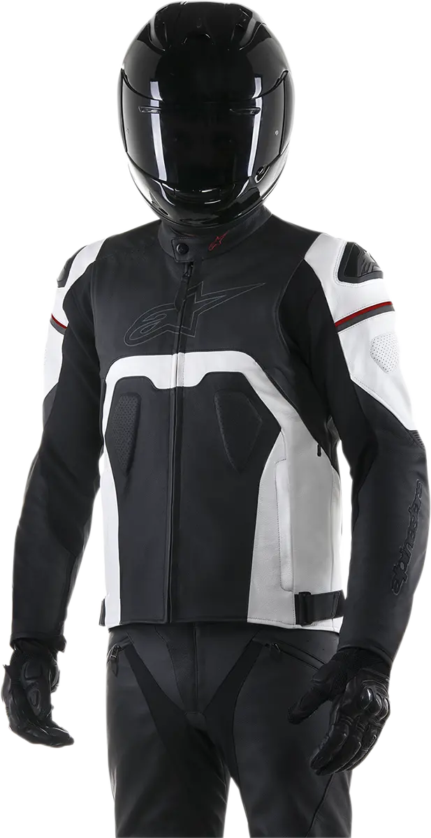 Alpinestars Core Leather Riding Jacket – Black & White, Us 40 / Eu 50 1
