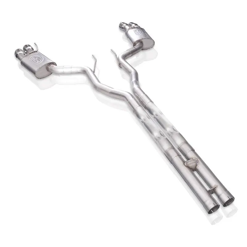 Stainless Works Legend Cat-Back Exhaust System – 3-Inch 304 Stainless Steel For 2018+ Ford Mustang Gt, H-Pipe Design, Quad Polished Tips (Non-Valved) 1