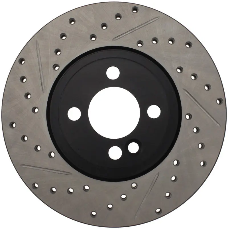 Stoptech Slotted And Drilled Sport Brake Rotors – Front & Rear For 2007–2013 Mini Cooper 1