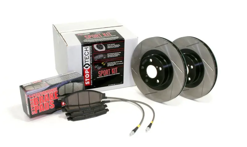 Stoptech Slotted Front And Rear Brake Kit For 2003–2005 Subaru Impreza Wrx (Non-Sti) & 2005–2006 Saab 9-2X 1