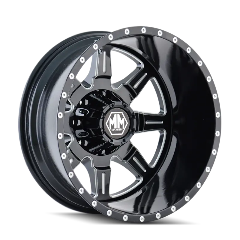 Mayhem Monstir 17X6.5 Matte Black Wheel – 8X165.1 Bolt Pattern, -140Mm Offset, 130.18Mm Hub Bore 1