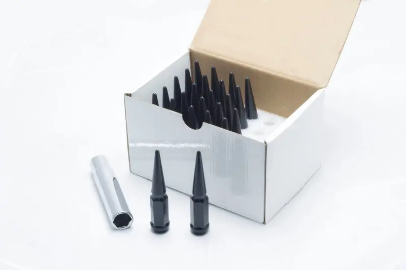 Wheel Mate Black Spiked Lug Nut Set – 24-Pack, 14×1.50 Thread Pitch 1