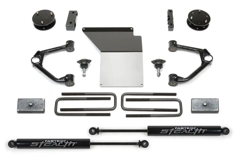 Fabtech Budget Uca Lift System – 3.5-Inch Front Upper Control Arms With Stealth Rear Shocks For 2007–2018 Gm K1500 1