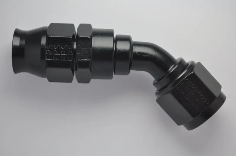 Fragola -8An Real Street Hose End – 45-Degree Black Anodized Fitting For Ptfe Lines 1