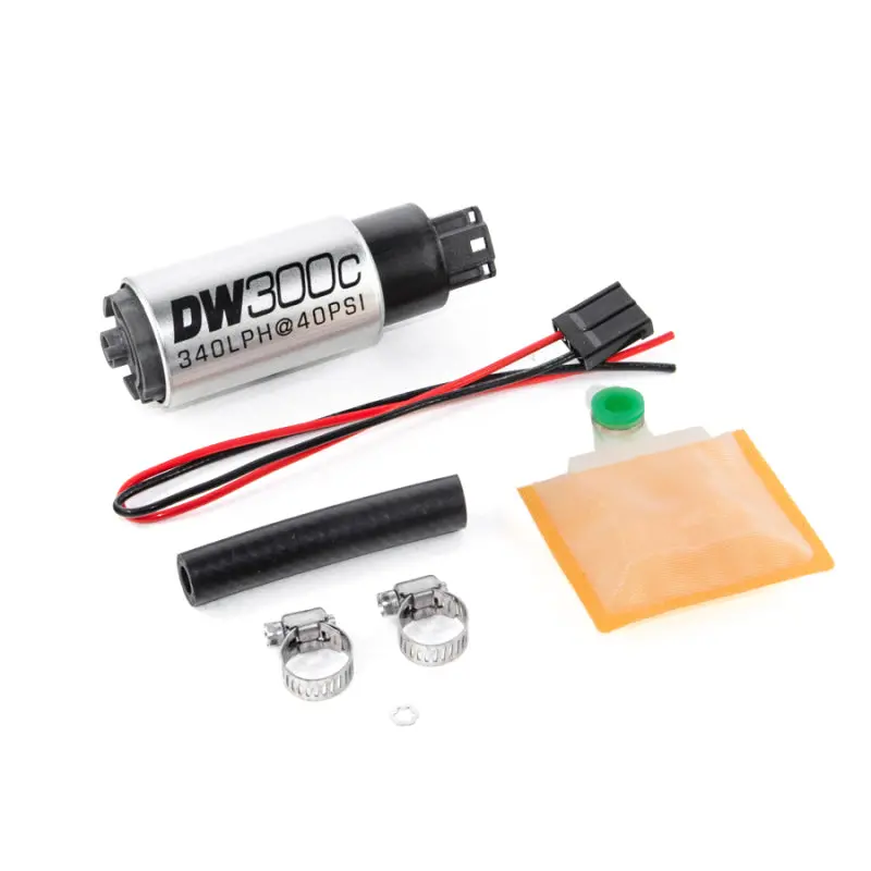 Deatschwerks Dw300C Compact 340 Lph Fuel Pump With Universal Installation Kit (Excludes Mounting Clips) 1