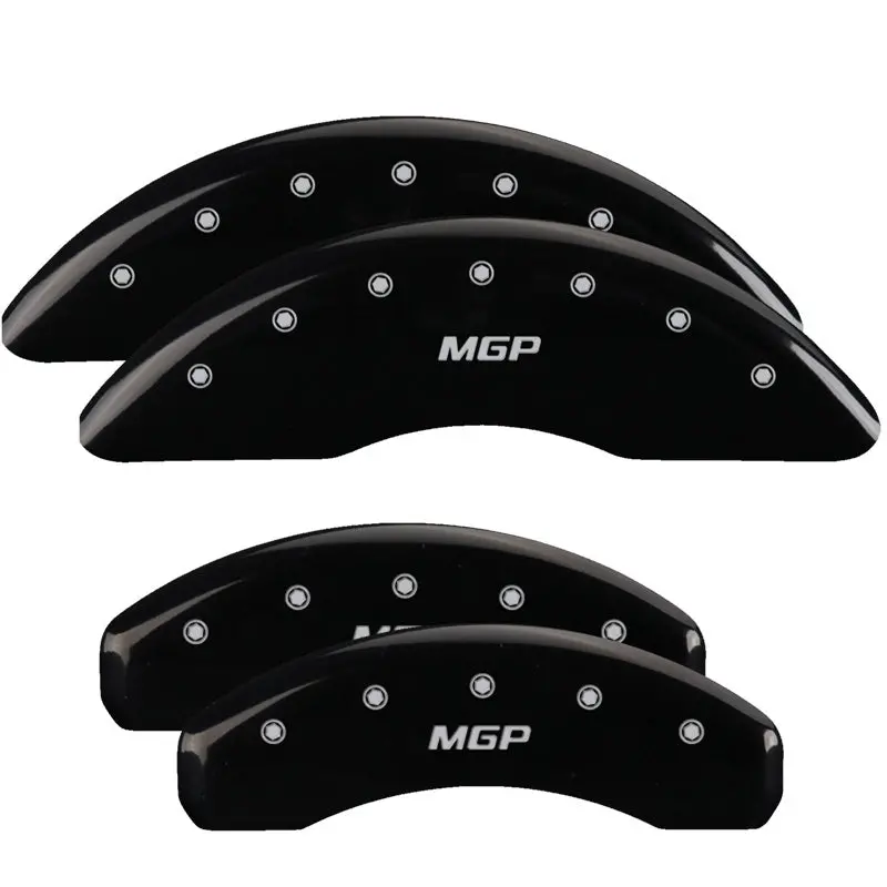 Mgp Engraved 4-Piece Caliper Cover Set – Nissan Titan Xd (2018), Black Finish With Silver Chrome Trim 1