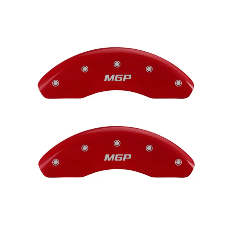 Mgp Engraved 4-Piston Caliper Covers – Red Finish, Front & Rear Set 1