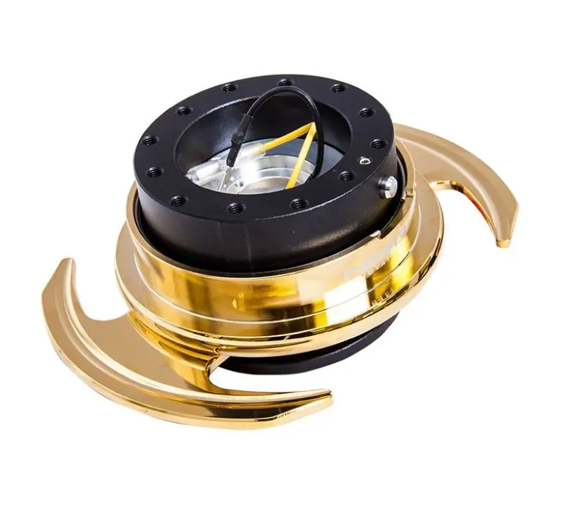 Nrg Quick Release Kit Gen 3.0 - Black Body / Chrome Gold Ring W/Handles 1