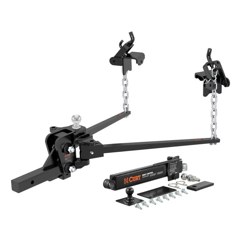 Curt Short Trunnion Weight Distribution Hitch – 10,000–15,000 Lb Capacity, 28-3/8″ Bars 1