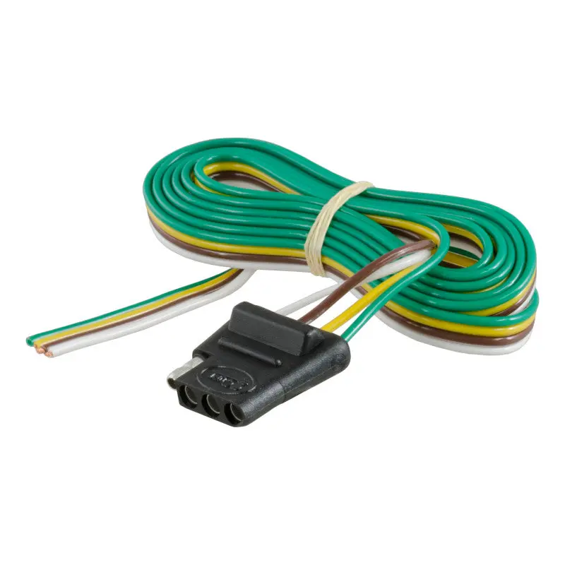 Curt 4-Pin Flat Trailer Wiring Connector – 60-Inch Leads With Mounting Hardware 1