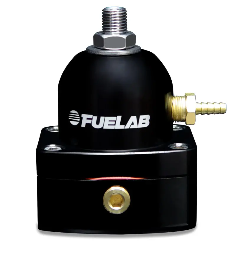 Fuelab 515 Adjustable Fuel Pressure Regulator – 10–25 Psi, Dual -6An Inlet, Single -6An Return, Black Anodized 1