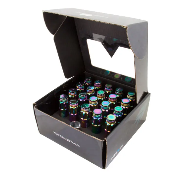 Nrg Neochrome M12X1.5 Steel Lug Nut Set – 21-Piece With Locks, Socket, And Dust Caps 1