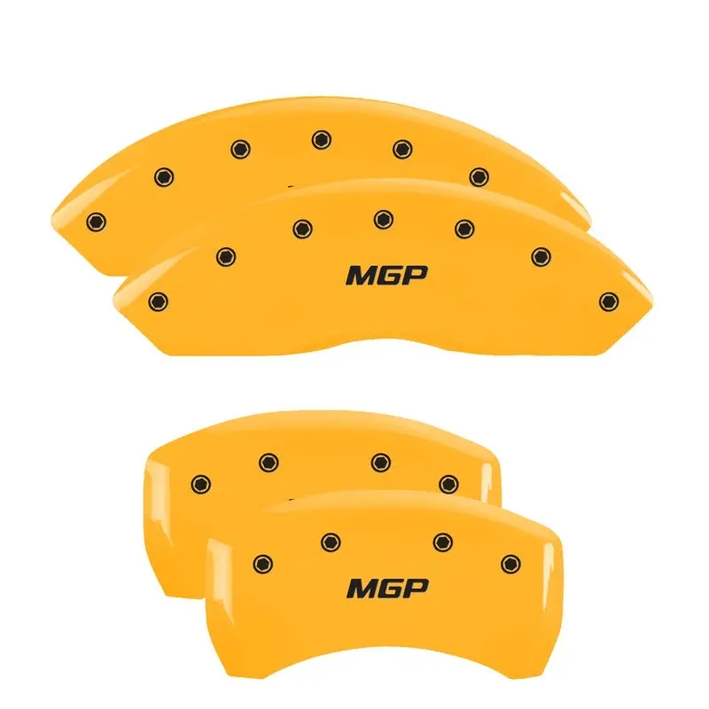 Mgp Engraved Caliper Covers – Yellow Finish With Black Char, Front & Rear For 2014 Toyota Tundra 1