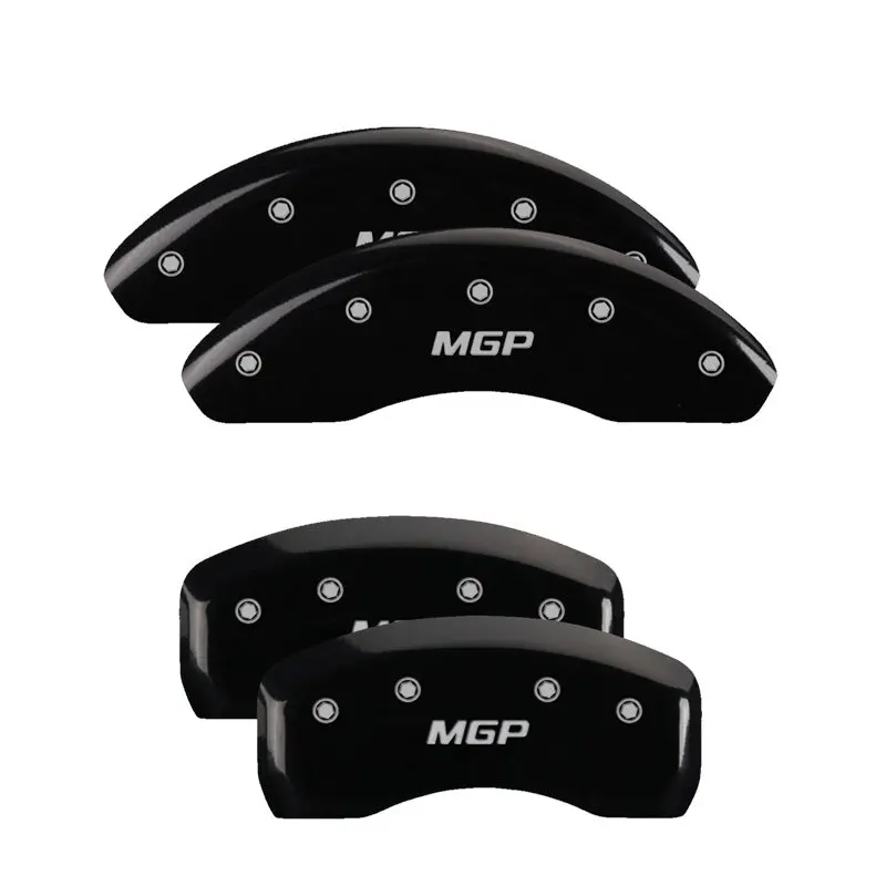 Mgp Engraved 4-Piston Caliper Covers For 2018 Honda Accord – I-Vtec Front & Rear, Black With Silver Accent 1