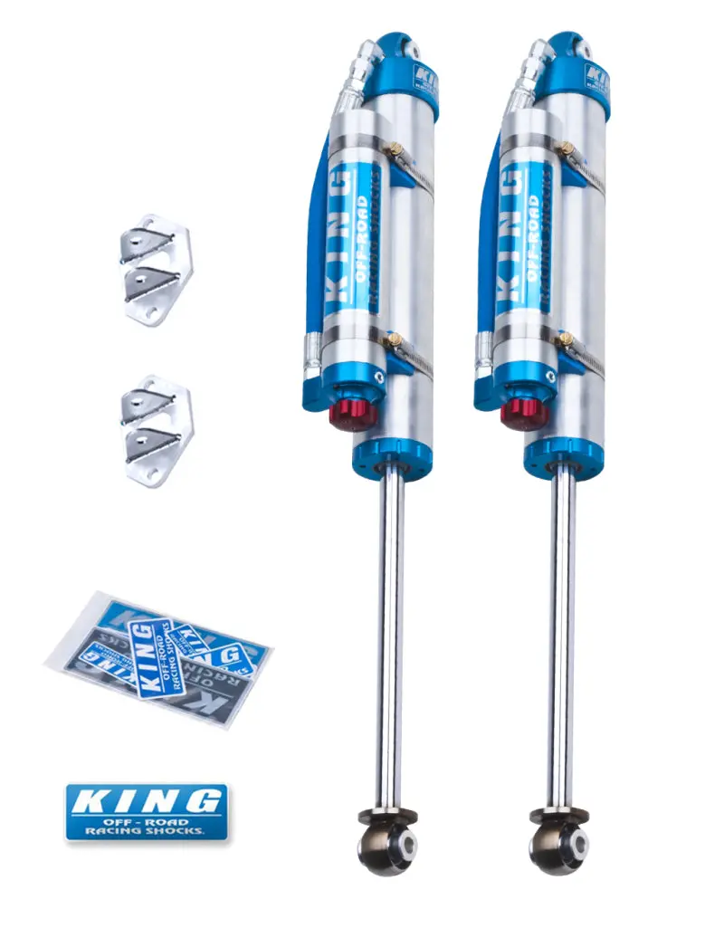 King Shocks 97-06 Jeep Wrangler Tj Rear 2.5 Dia Piggy Hose Res Shock 3-5In Lift W/Adjuster (Pair) 1