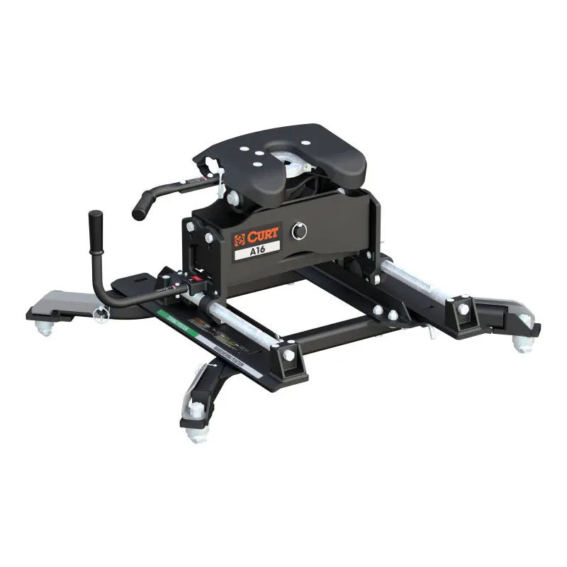 Curt A16 Fifth-Wheel Hitch With Roller Assembly And Ram Puck System Adapter Kit 1