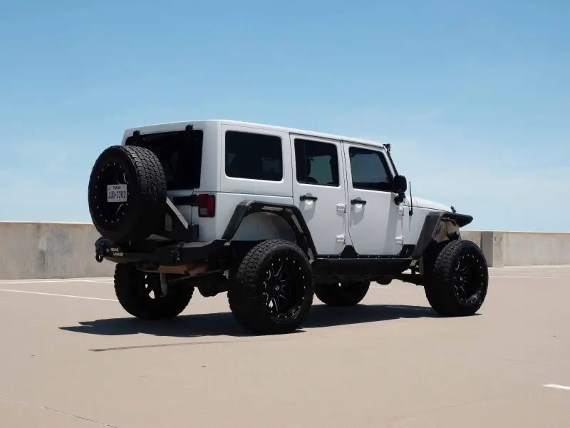 Road Armor Stealth Front Fender Flares – Led Daytime Running Lights Integrated, Textured Black Finish For 2007–2018 Jeep Wrangler Jk 1