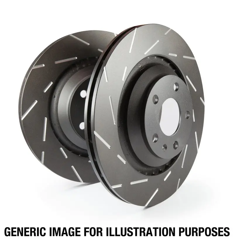 Ebc Usr Blackdash Sport Slotted Rear Brake Rotors For 2015–2018 Subaru Wrx 1