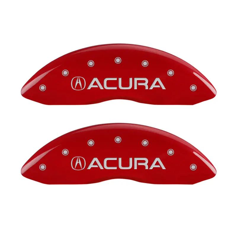Mgp Red-Finish Caliper Covers For Acura Mdx – Front Brake Covers With Silver Lettering, Rear Set Included 1