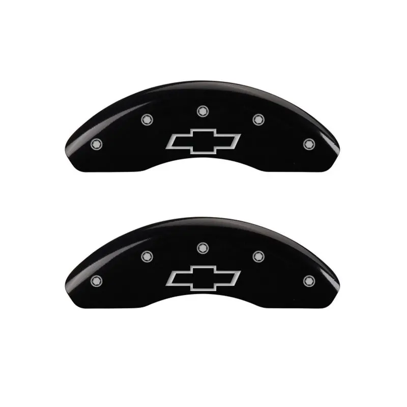 Mgp Engraved Bowtie Caliper Covers – Front And Rear, Black Finish With Silver Accent, Fits 2019 Chevrolet Equinox 1