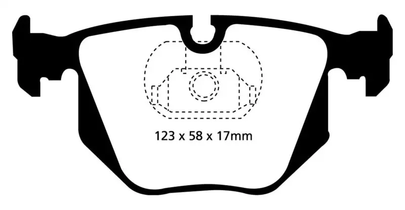Ebc Yellowstuff Rear Brake Pads For 2001–2007 Bmw E46 M3 3.2L 1
