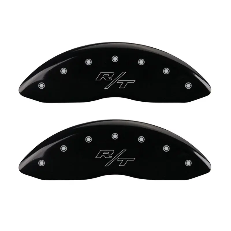 Mgp Engraved Vintage-Style Caliper Covers – Front And Rear, Rt Black Finish With Silver Accent 1